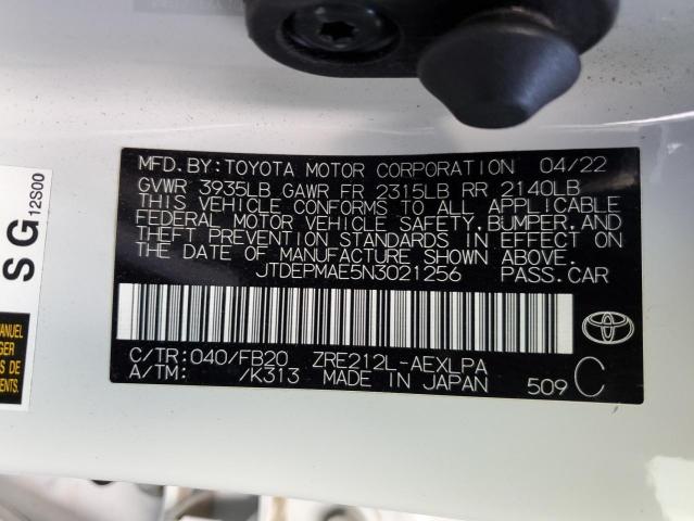 JTDEPMAE5N3021256 Toyota Corolla LE 12