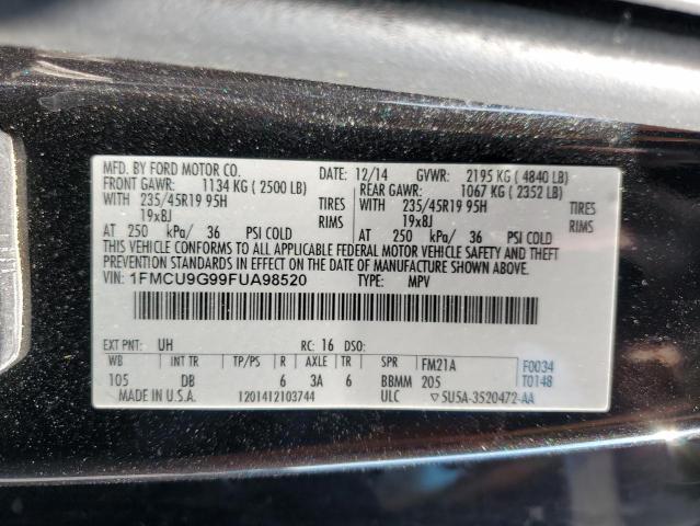 1FMCU9G99FUA98520 | 2015 FORD ESCAPE SE