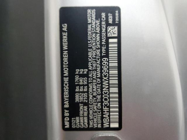 WBAHF3C03NWX39699 BMW Z4 Sdrive30i