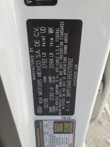 3KPF24AD1KE075992 KIA FORTE FE