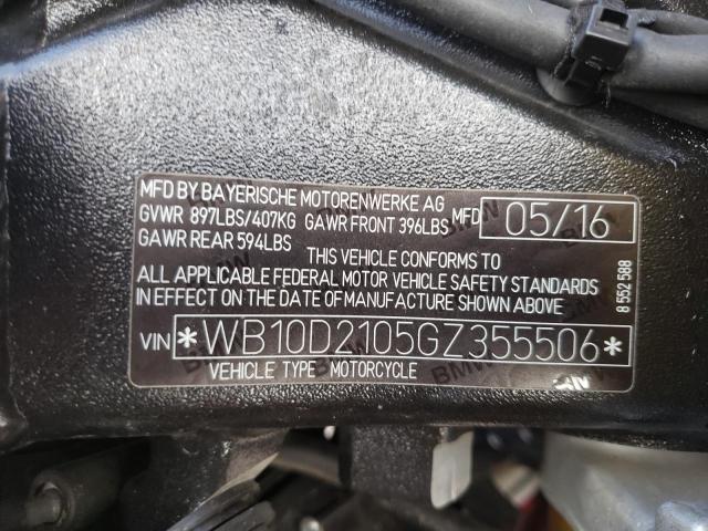 2016 BMW S 1000 RR - WB10D2105GZ355506