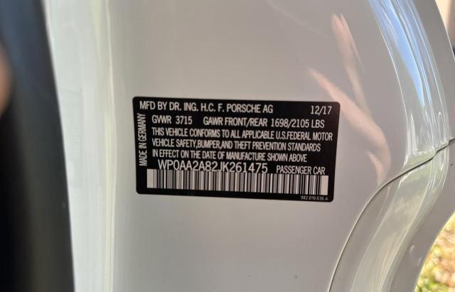 2018 PORSCHE CAYMAN - WP0AA2A82JK261475