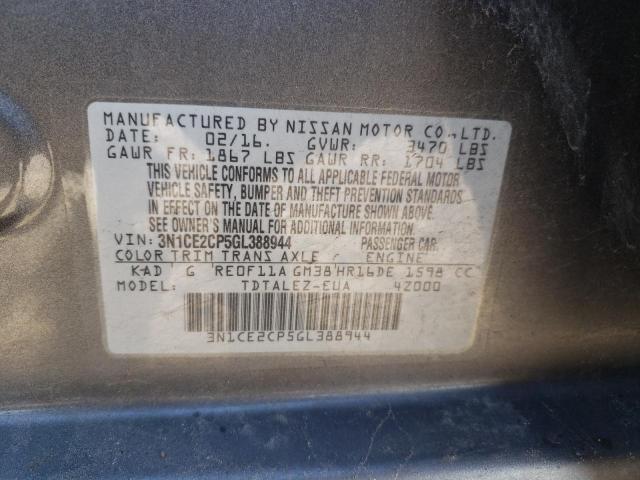 3N1CE2CP5GL388944 Nissan Versa Note S