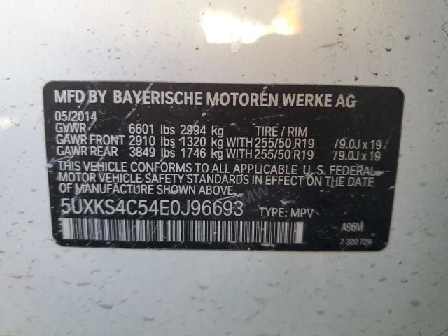 VIN 5UXKS4C54E0J96693 2014 BMW X5, Xdrive35D no.12