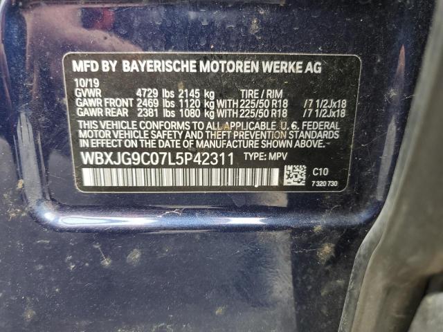 WBXJG9C07L5P42311 | 2020 BMW X1 XDRIVE2