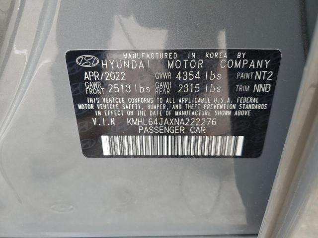 KMHL64JAXNA222276 Hyundai SONATA SEL