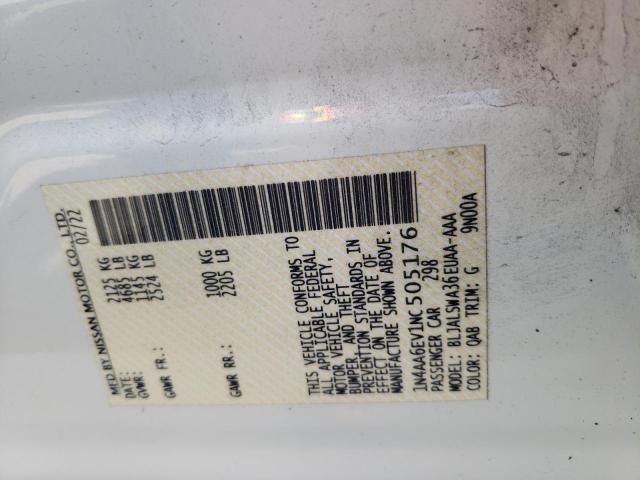 1N4AA6EV1NC505176 Nissan Maxima Sr