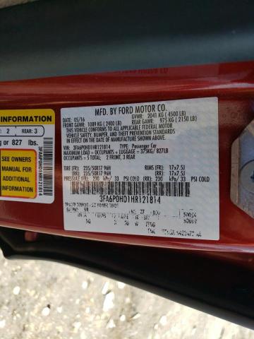 3FA6P0HD1HR121814 Ford FUSION SE