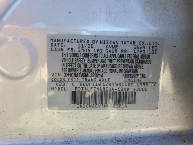 3N1CN8EV5ML823214 Nissan Versa SV 12