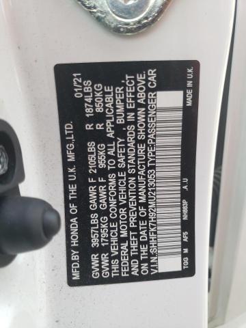 SHHFK7H92MU213053 Honda Civic Sport Touring