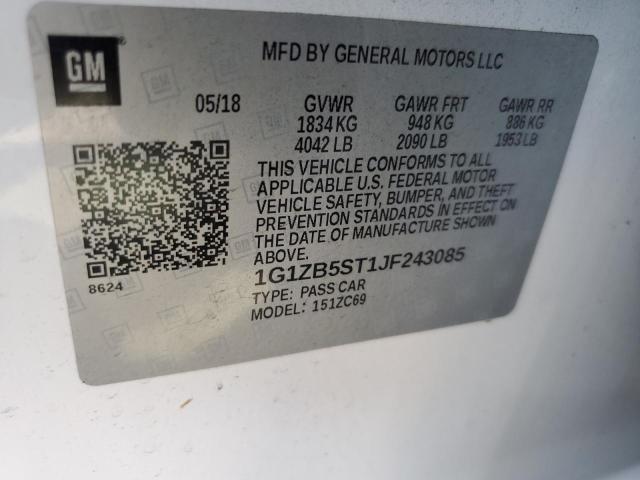 2018 CHEVROLET MALIBU LS - 1G1ZB5ST1JF243085