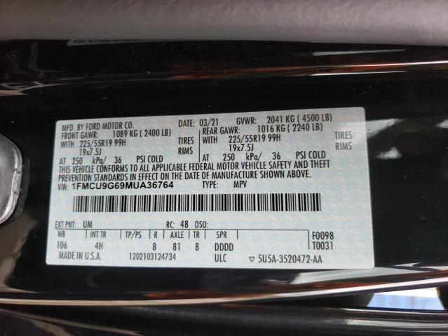 1FMCU9G69MUA36764 Ford ESCAPE SE