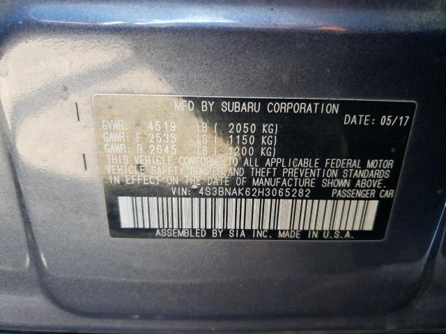 2017 SUBARU LEGACY 2.5 - 4S3BNAK62H3065282