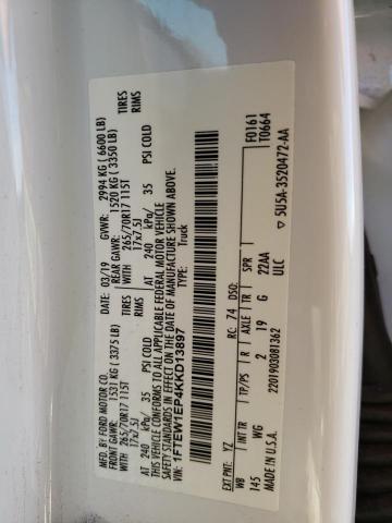 1FTEW1EP4KKD13897 2019 Ford F150 Supercrew