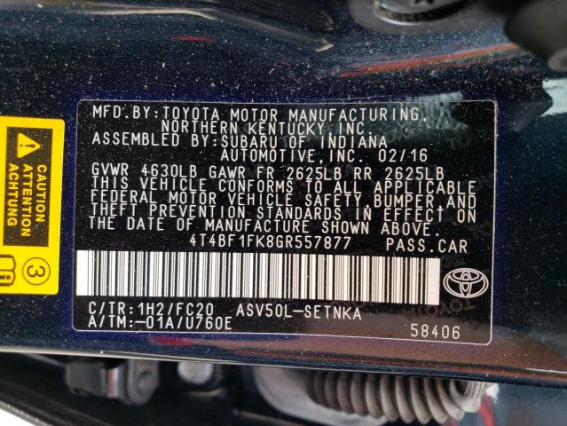 2016 TOYOTA CAMRY LE - 4T4BF1FK8GR557877