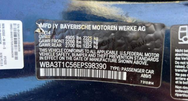 WBA3T1C56EPS98390 BMW 428 Xi Sulev