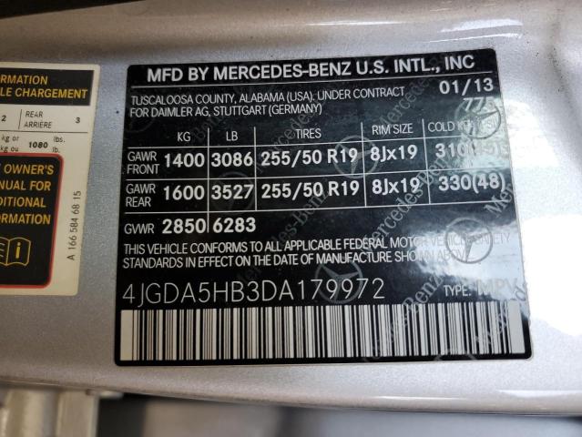 VIN 4JGDA5HB3DA179972 2013 Mercedes-Benz ML-Class, ... no.12