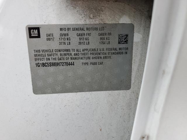1G1BC5SM8H7278444 Chevrolet CRUZE LS