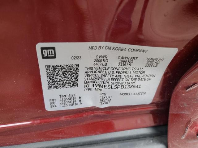 KL4MMESL5PB138541 Buick Encore Gx Select