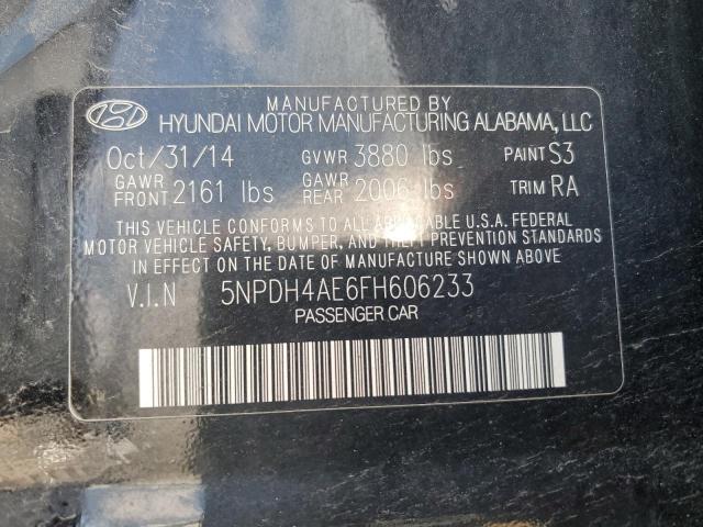 5NPDH4AE6FH606233 Hyundai ELANTRA SE
