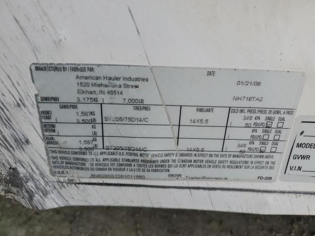 2006 AMERICAN MOTORS TRAILER #3264582925