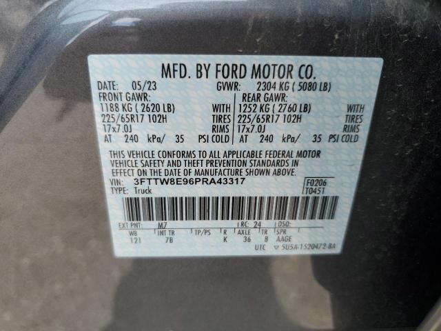 3FTTW8E96PRA43317 Ford Maverick Xl