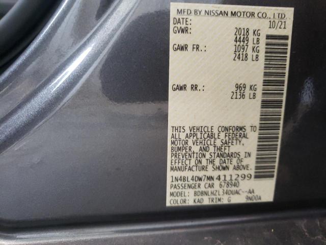 1N4BL4DW7MN411299 Nissan ALTIMA SV