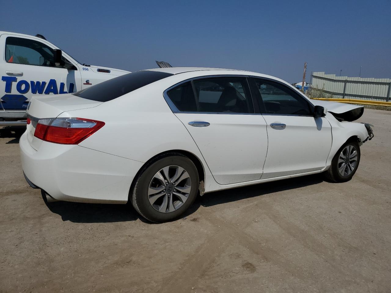 HONDA ACCORD LX 2013 white  gas 1HGCR2F3XDA097693 photo #4