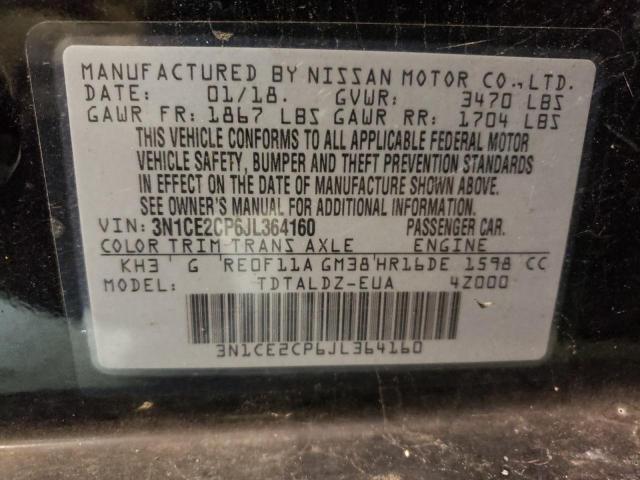 3N1CE2CP6JL364160 Nissan Versa Note S