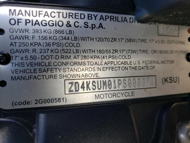 2023 APRILIA TUONO 660 ZD4KSUM01PS000371