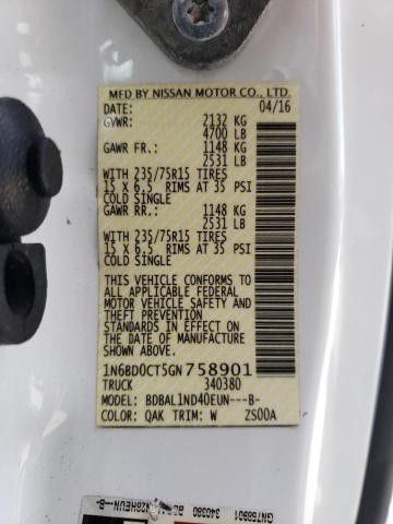 1N6BD0CT5GN758901 Nissan FRONTIER S