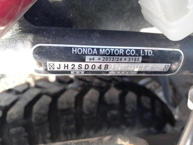 2016 HONDA CRF1000A - JH2SD04B1GK001432