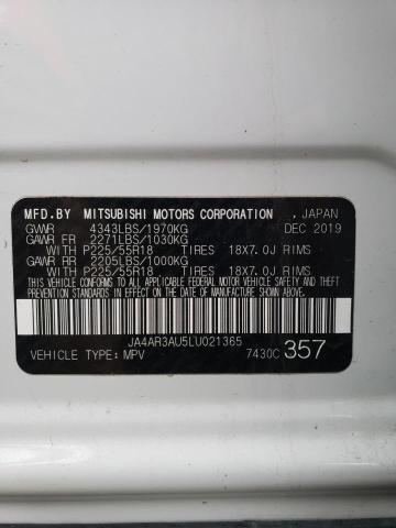 2020 MITSUBISHI OUTLANDER - JA4AR3AU5LU021365