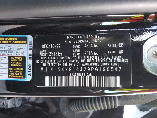 5XXG14J29PG196547 KIA K5 LXS