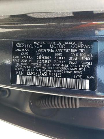 2020 HYUNDAI KONA SEL P - KM8K62AA5LU546151