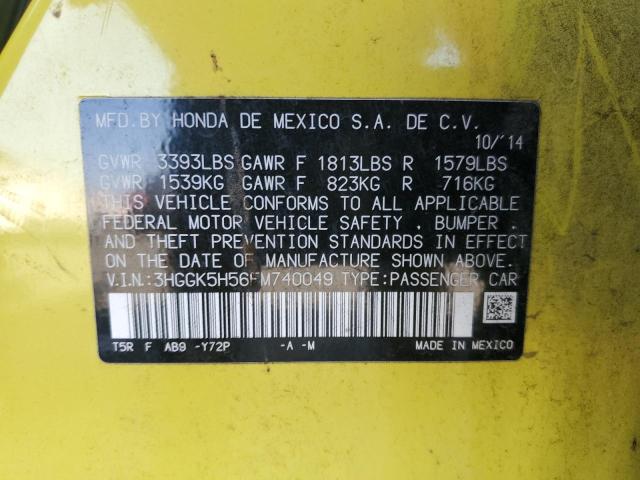 3HGGK5H56FM740049 Honda FIT LX
