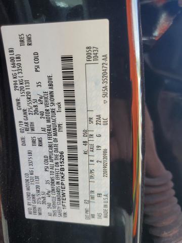 1FTEW1EP1KFB15206 Ford F150 Supercrew