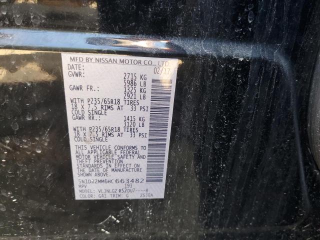 5N1DR2MM6HC663482 Nissan Pathfinder S