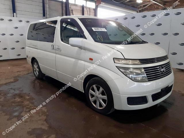 E51021640 Auction: COPART UK Lot: 66807813 Location: PETERLEE E51021640 NISSAN ELGRAND 2003 WHITE Photo 2
