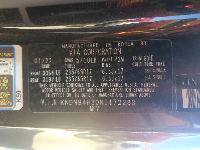 KNDNB4H30N6172233 KIA Carnival Lx