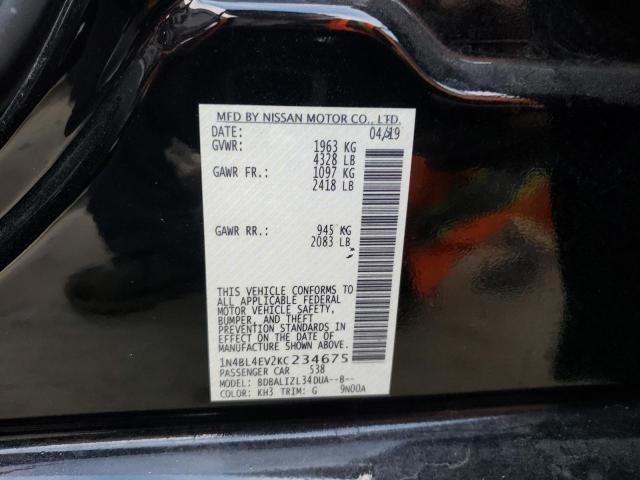 1N4BL4EV2KC234675 Nissan ALTIMA SL