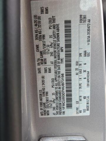1FMCU0GD7HUB73198 Ford ESCAPE SE