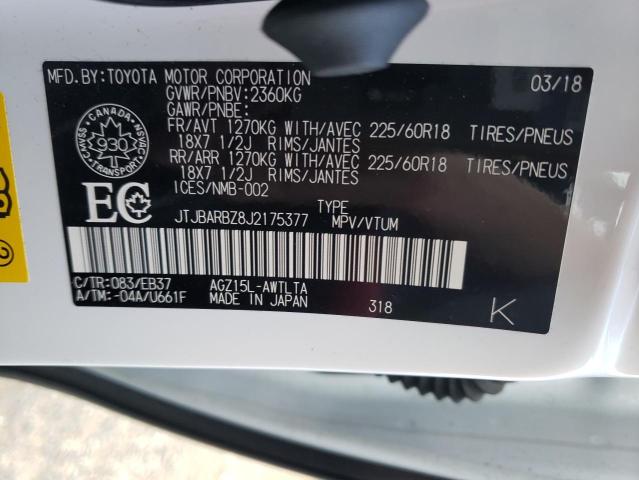 2018 LEXUS NX 300 BAS - JTJBARBZ8J2175377