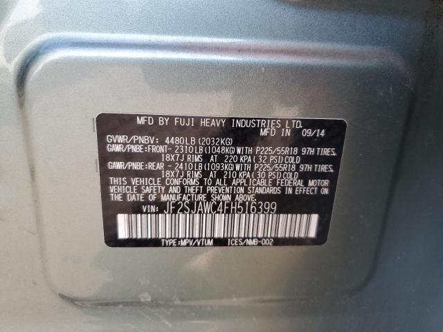 JF2SJAWC4FH516399 Subaru Forester 2.5i Touring