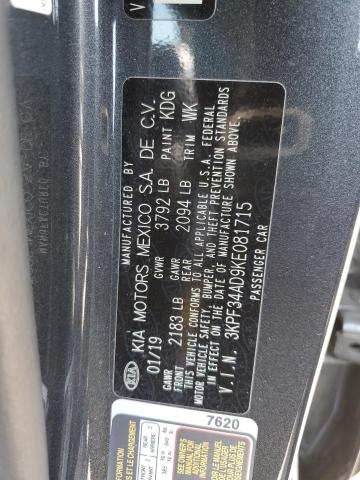3KPF34AD9KE081715 KIA Forte Gt Line