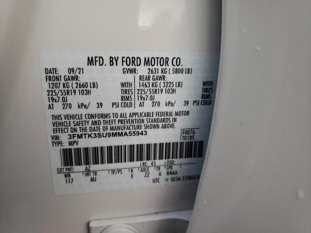 3FMTK3SU9MMA55943 Ford Mustang Mach-e Premium