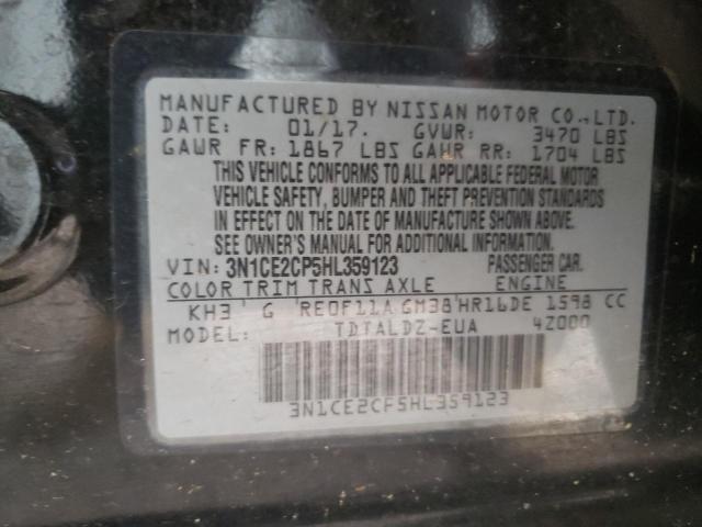 3N1CE2CP5HL359123 Nissan Versa Note S