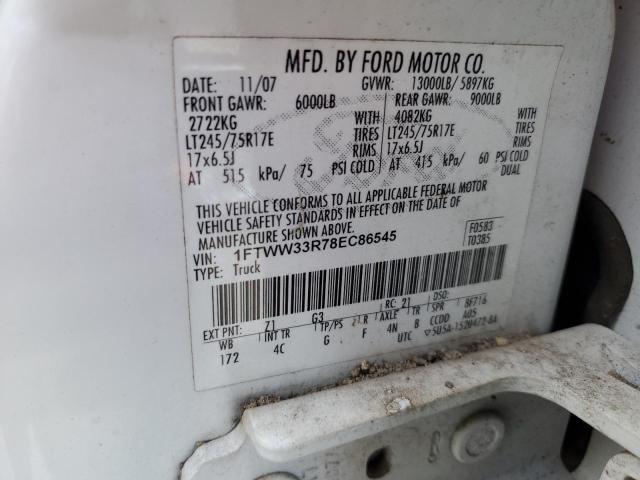 1FTWW33R78EC86545 2008 Ford F350 Super Duty