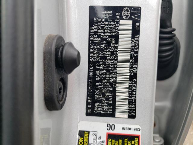 2016 TOYOTA COROLLA L - 2T1BURHE4GC492050