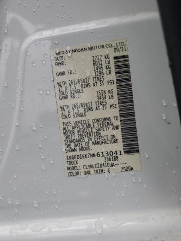 1N6ED1EK7NN613041 Nissan FRONTIER S